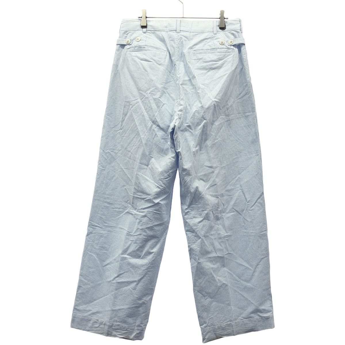 ES:S エス 24SS IN-TUCK BAGGY PANTS ストライプタックバギーパンツ