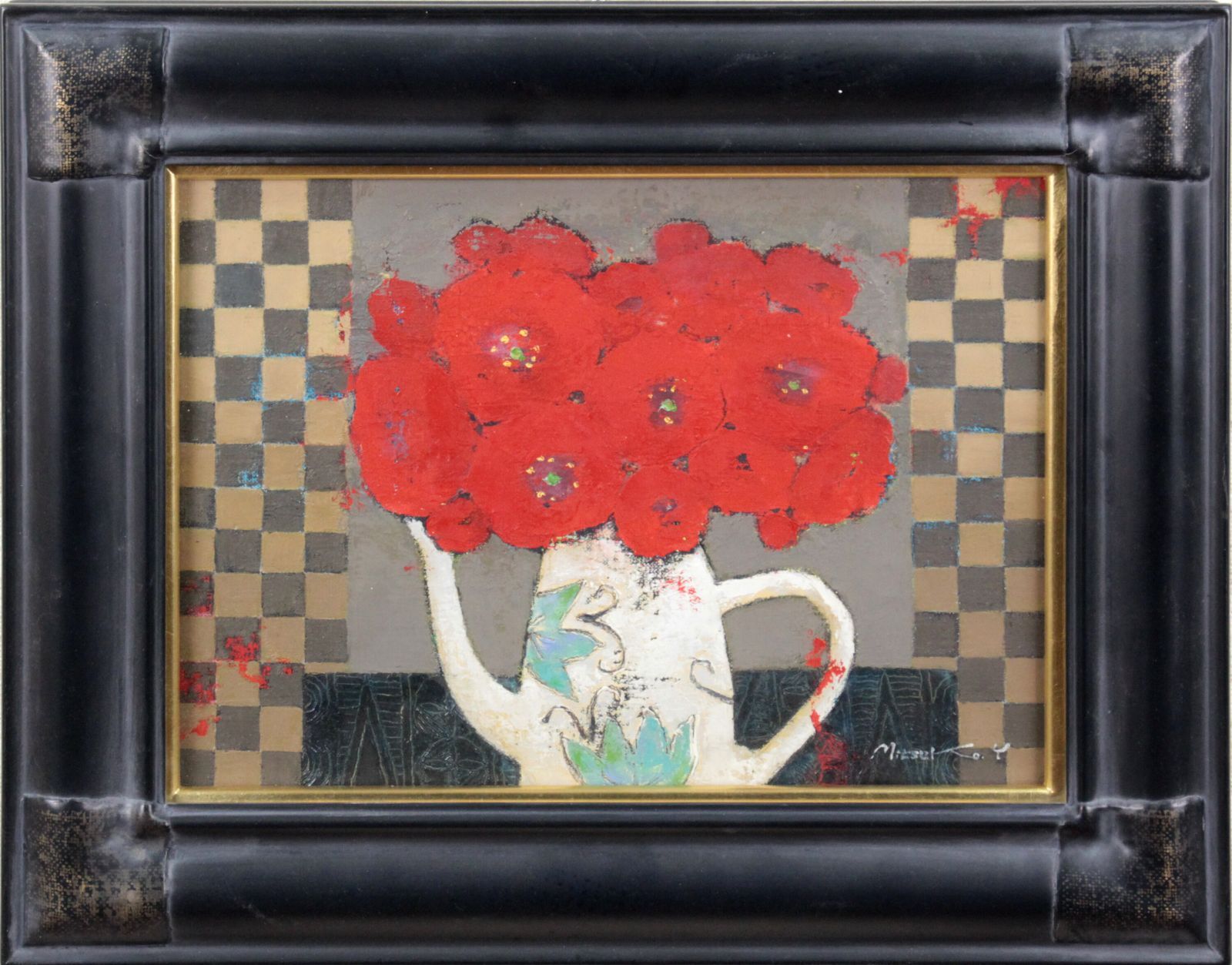 吉井光子『花便り』油彩画【真作保証】 絵画 吉井光子『花便り』油彩画【真作保証】 絵画 - メルカリ