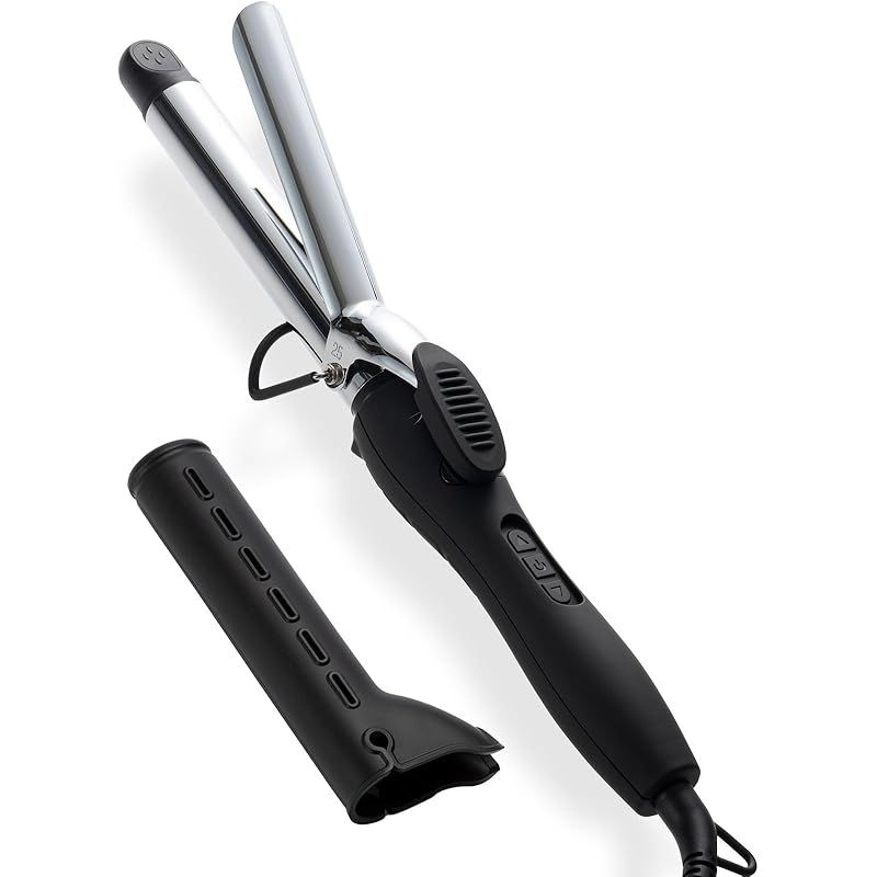 SALONMOON サロンムーン カール ヘアアイロン コテ 25mm ダブル マイナスイオン 海外対応 80℃～220℃ (29段階) シリコンケース付