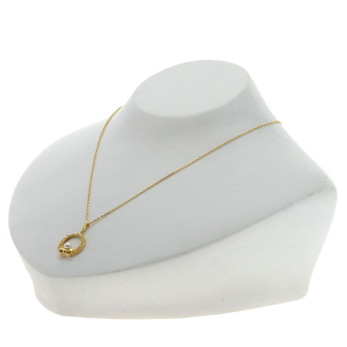 MIKIMOTO ミキモト リボンモチーフ パール 真珠 ネックレス K18YG