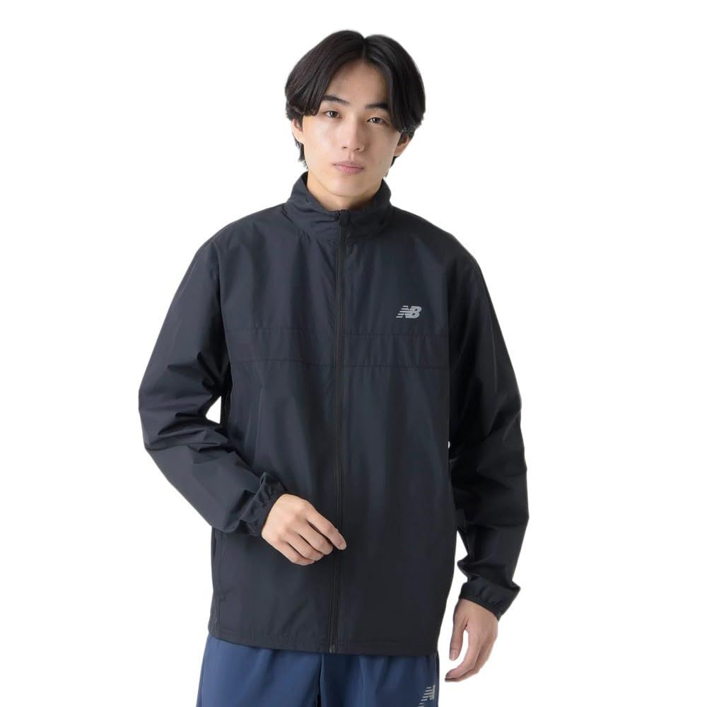 ニューバランス Sport Essentials ランジャケット MJ41243 ウィンブレ 防風 撥水 メンズ ドライ 速乾 BK ブラック BK ブラック S
