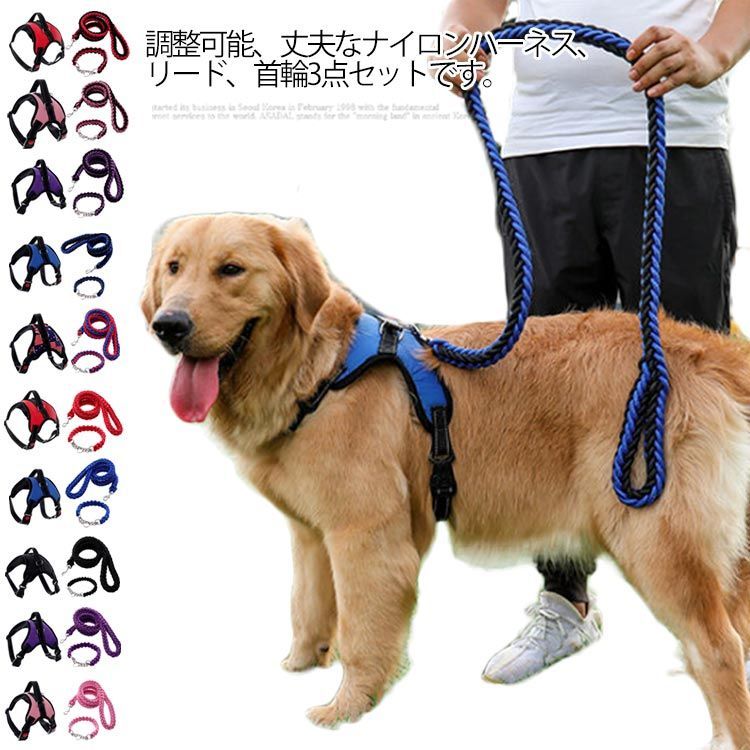 イギリス製】中型、大型犬 カラー、ハーネス、リード
