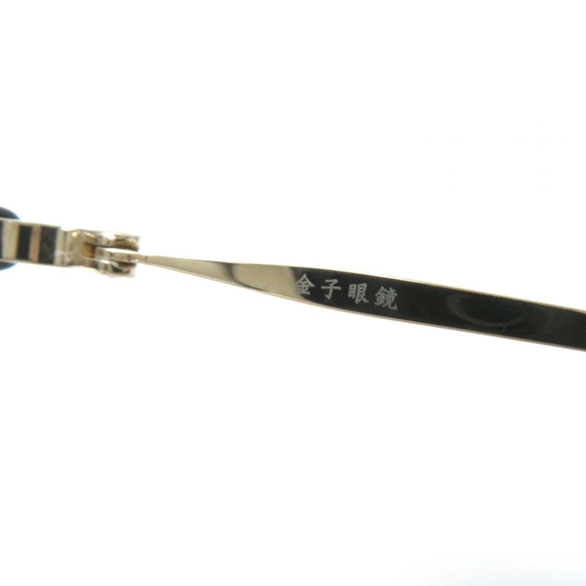 極美品☆金子眼鏡 KM-44 BKGP ラウンド メタルシリーズ メガネ/アイ