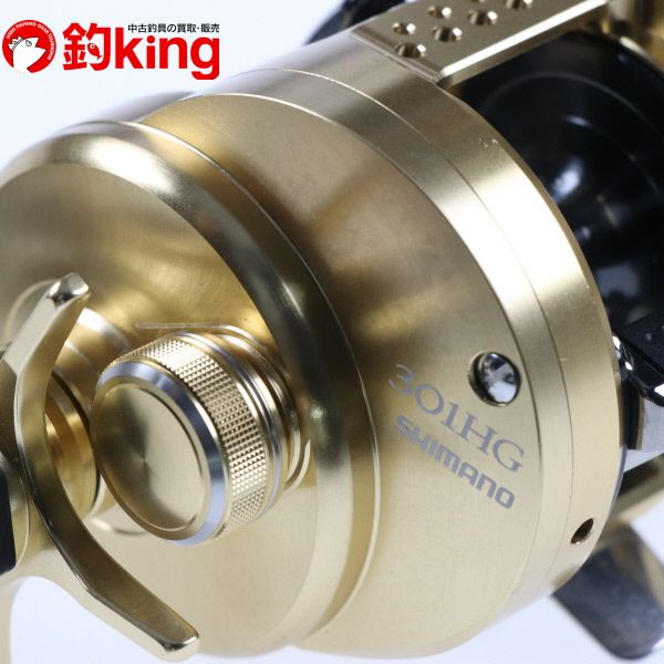 SHIMANO - 15オシアコンクエスト 301HG ゴメクサスハンドル 75mm付 /C007M 中古/美品】 シマノ 15オシアコンクエスト 301HG ゴメクサス
