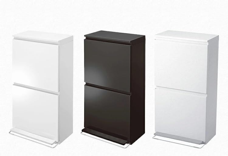 奥行スリム グレー 丸洗い可 ペダル2段ワイド A6887 40L リビング フタ付きゴミ箱 アスベル WWW_OPDRERGINERDOGAN_COM