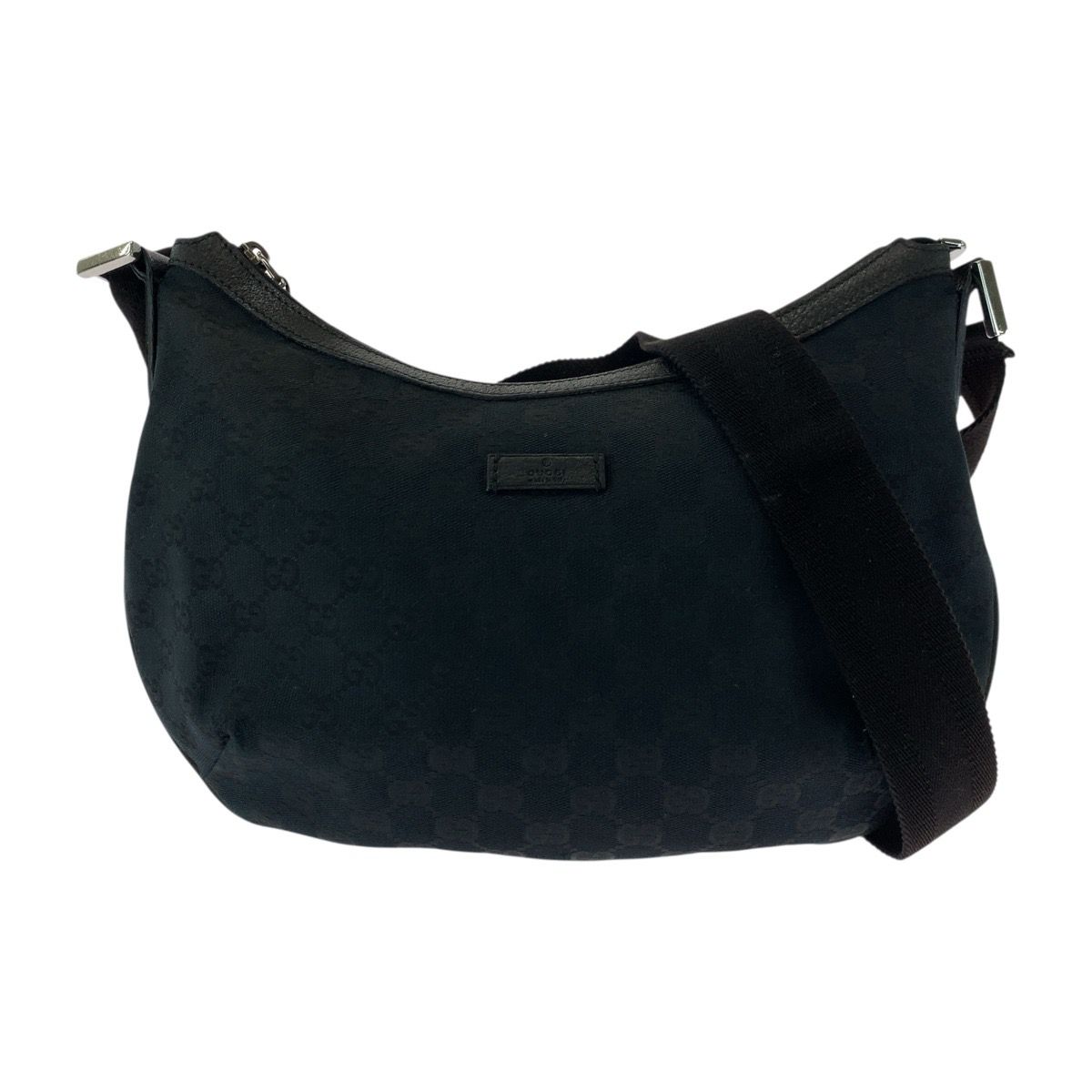 GUCCI グッチ ブラック 黒 シルバー金具 GGキャンバス 181092