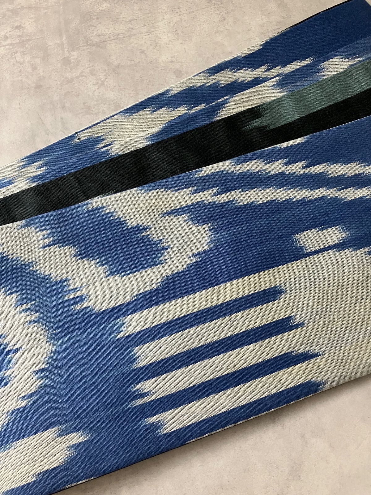 リバーシブル半幅帯 ストームブルー