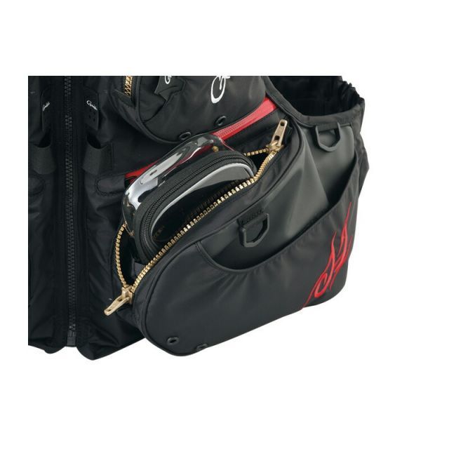 がまかつ GM2189 フローティングベスト L ブラック/レッド | 釣具 釣り