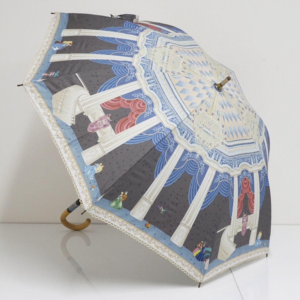 アラジン　イマジネーションランタン　晴雨兼用　日傘　ディズニー　新品 ☆ 折りたたみ傘 日傘 ディズニー アラジン 晴雨兼用 LINE DROPS