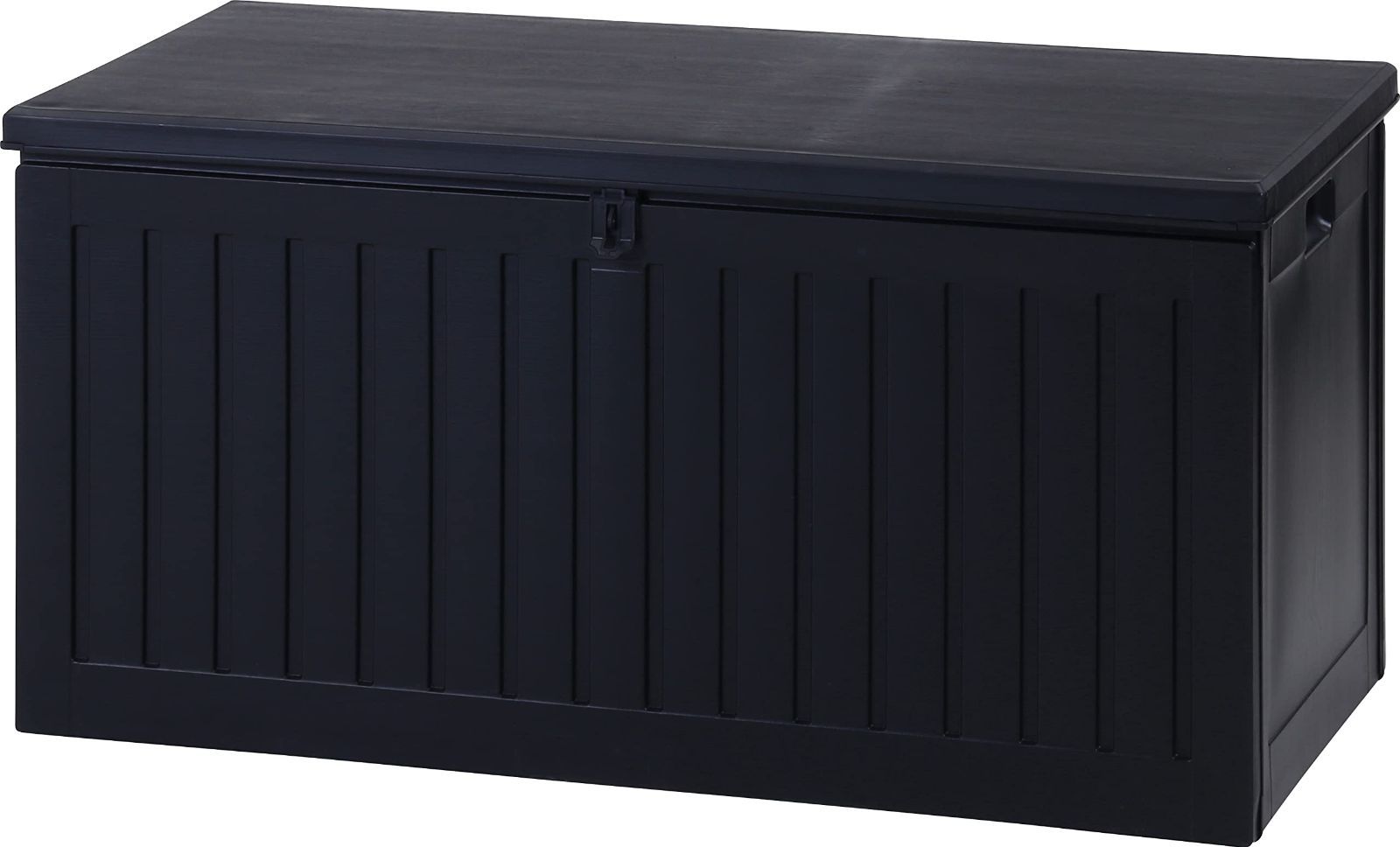 270L 組立商品 鍵穴つき 防水タイプ 屋外 ブラック 55253 幅109×奥行51.5×高さ55㎝ 収納ボックス 収納ベンチ 不二貿易