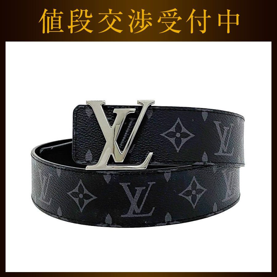 ルイ ヴィトン ベルト サンチュール LV イニシャル ブラック グレー