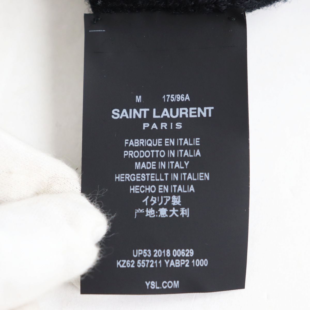 美品○2018年製 SAINT LAURENT PARIS サンローランパリ 557211 SLロゴ ...