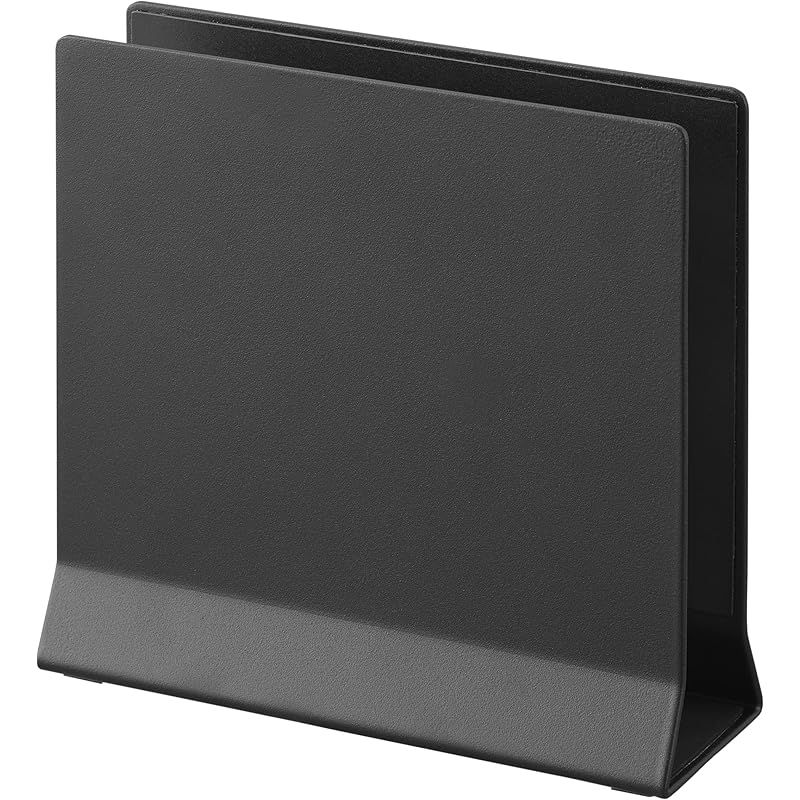 山崎実業(Yamazaki) スリム ノートパソコンスタンド ブラック 約W16×D5.7×H15.2cm タワー tower ノートPC 収納 縦置き 省スペース 0