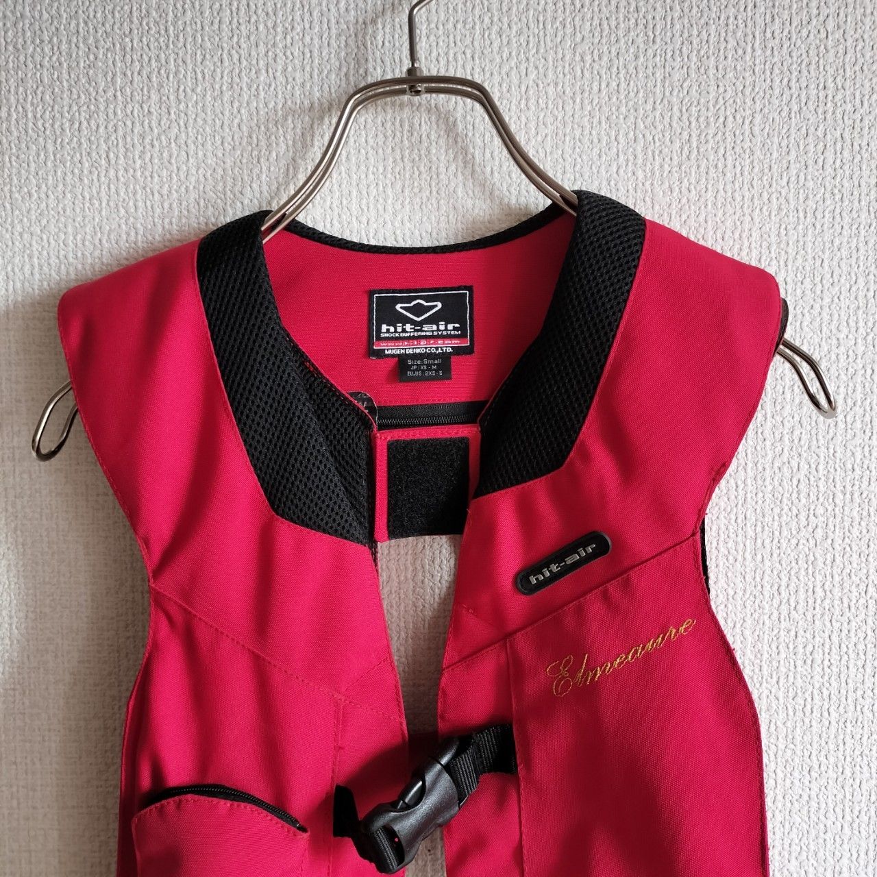 hit-air ヒットエアー】 レッド系 S 乗馬用エアバックベルト 乗馬  