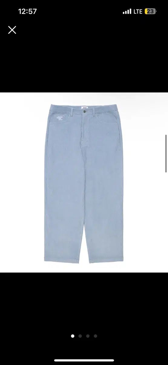 まとめ 5万円 カビシ コーデュロイ パンツ ライトブルー|アイボリー