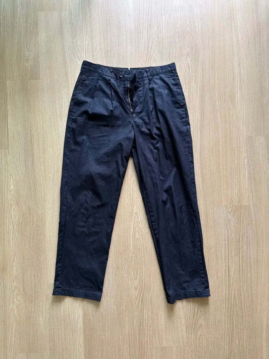 JUNYA WATANABE ジュンヤワタナベ ダークネイビー 表面 鍛造した コットンパンツ 31