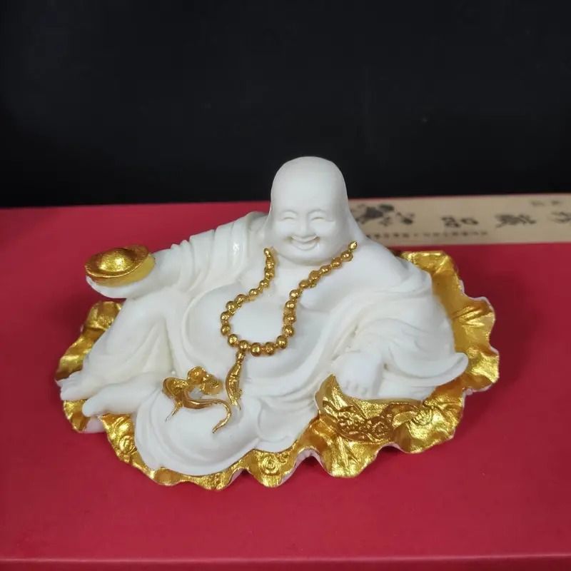 布袋 七福神　軍配　銅製 彫刻 仏像 置物　風水 開運 金運 骨董　アンティーク 布袋 七福神 軍配 銅製 彫刻 仏像 置物 風水 金運 骨董