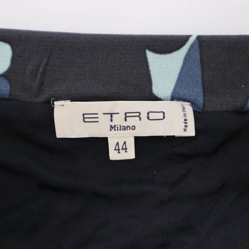ETRO エトロ フラワー柄 レーヨン フリフリ スカート 44 マルチカラー  