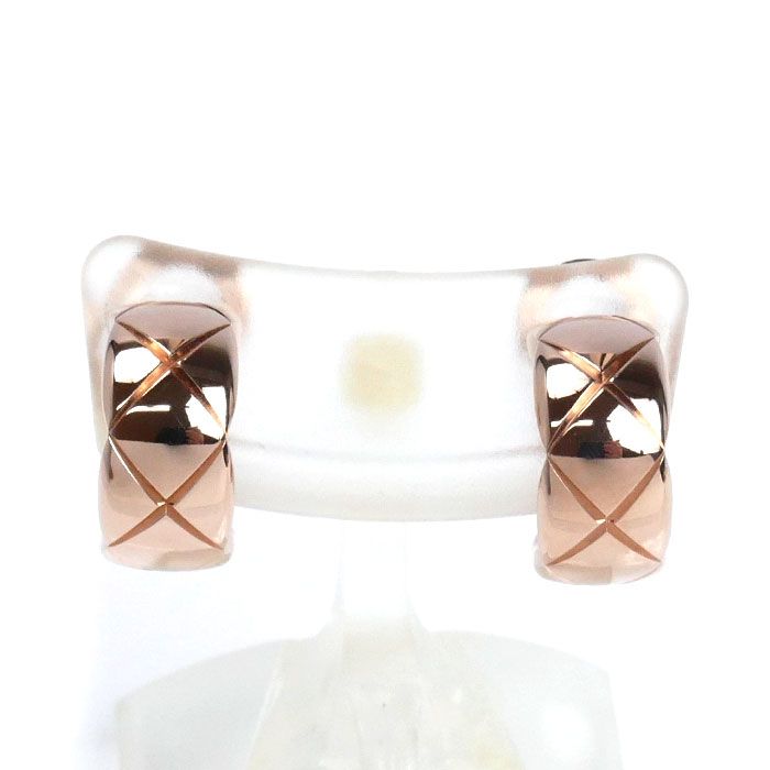 CHANEL シャネル K18PG ピンクゴールド ココクラッシュ ピアス J11754  