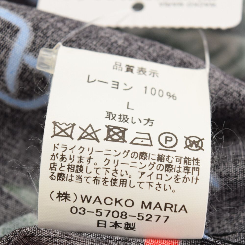 WACKO MARIA ワコマリア 22SS HAWAIIAN SHIRT (TYPE 4) ローズ ハワイアン半袖シャツ ブラック 22SS-WMS-HI04