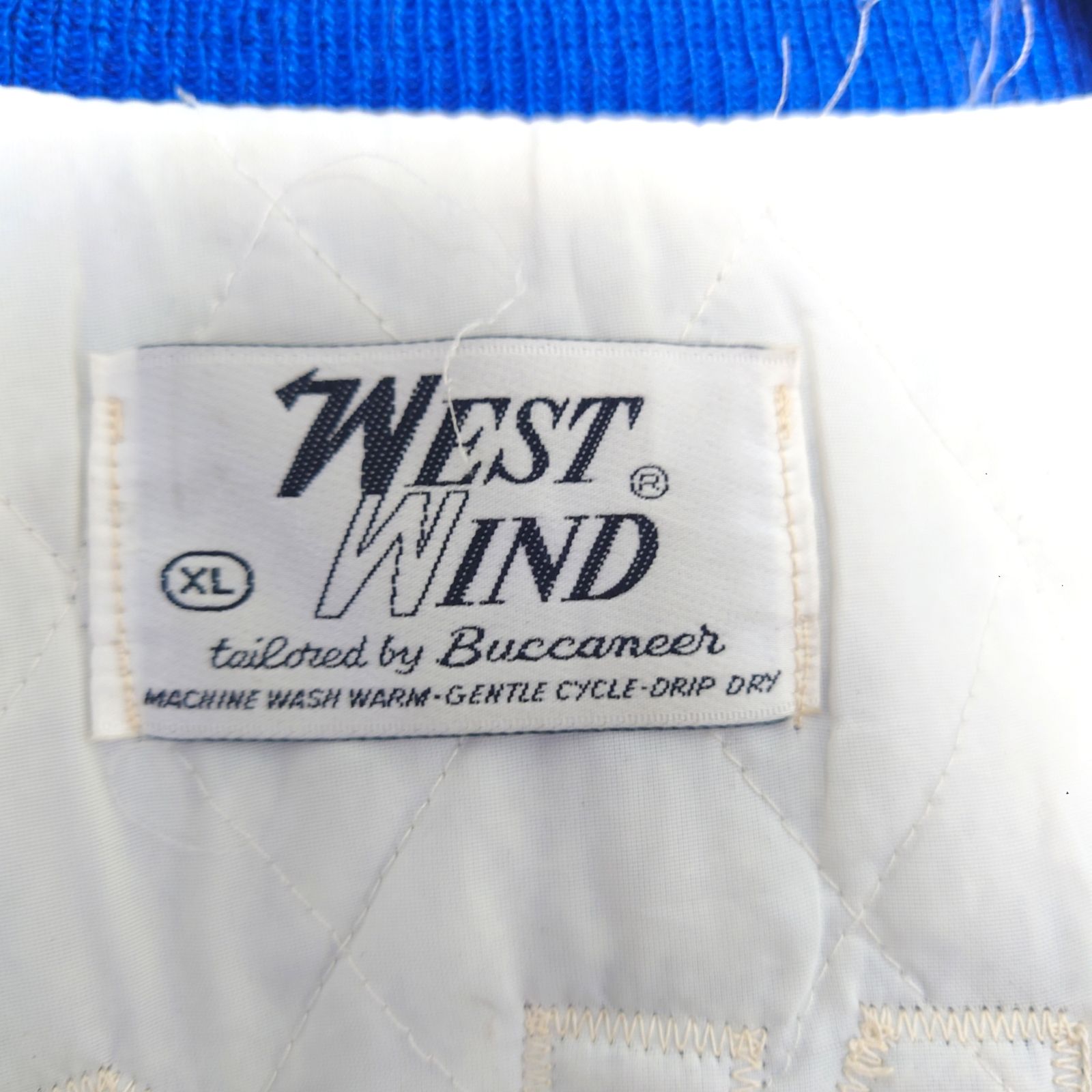 WEST WIND】80's USA製 カンザス大学 カレッジロゴ刺繍 中綿入り
