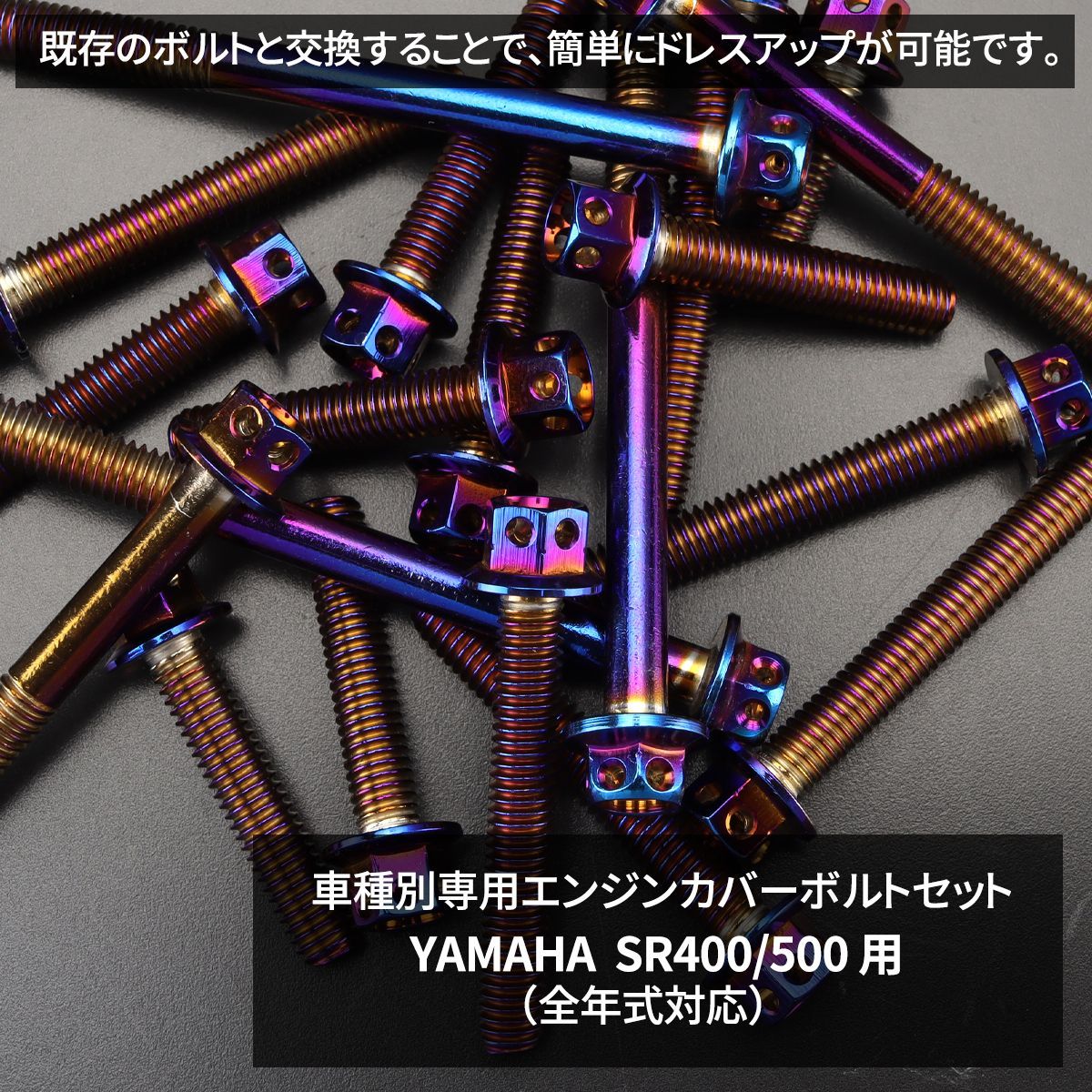 SR400 SR500 エンジンカバー クランクケース ボルト 20本セット 