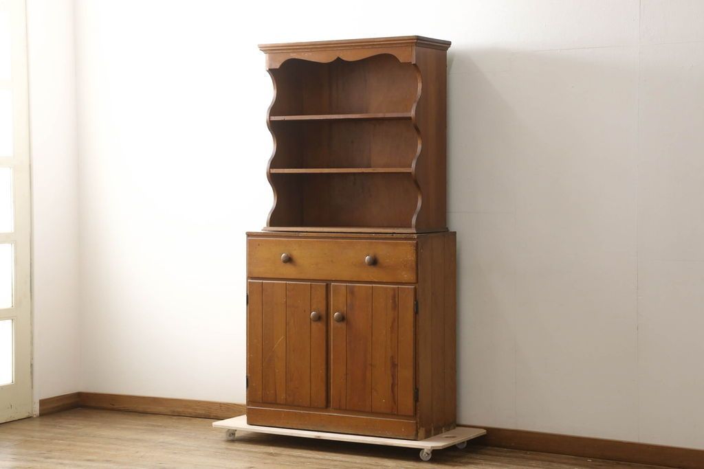 英国アンティーク木製サイドボード/キャビネット/テーブル机チェスト