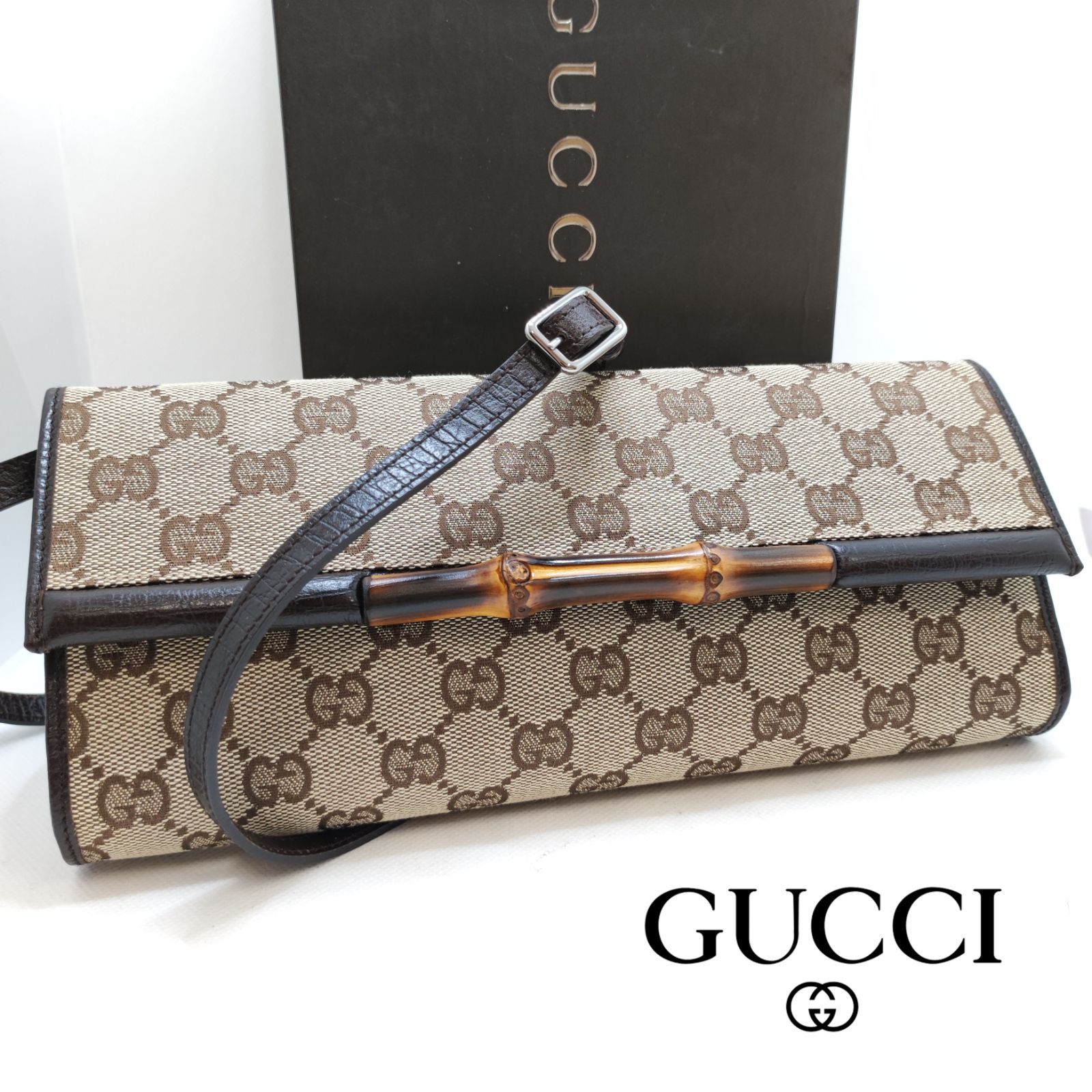 GUCCI グッチ バンブー GGキャンバス バッグ