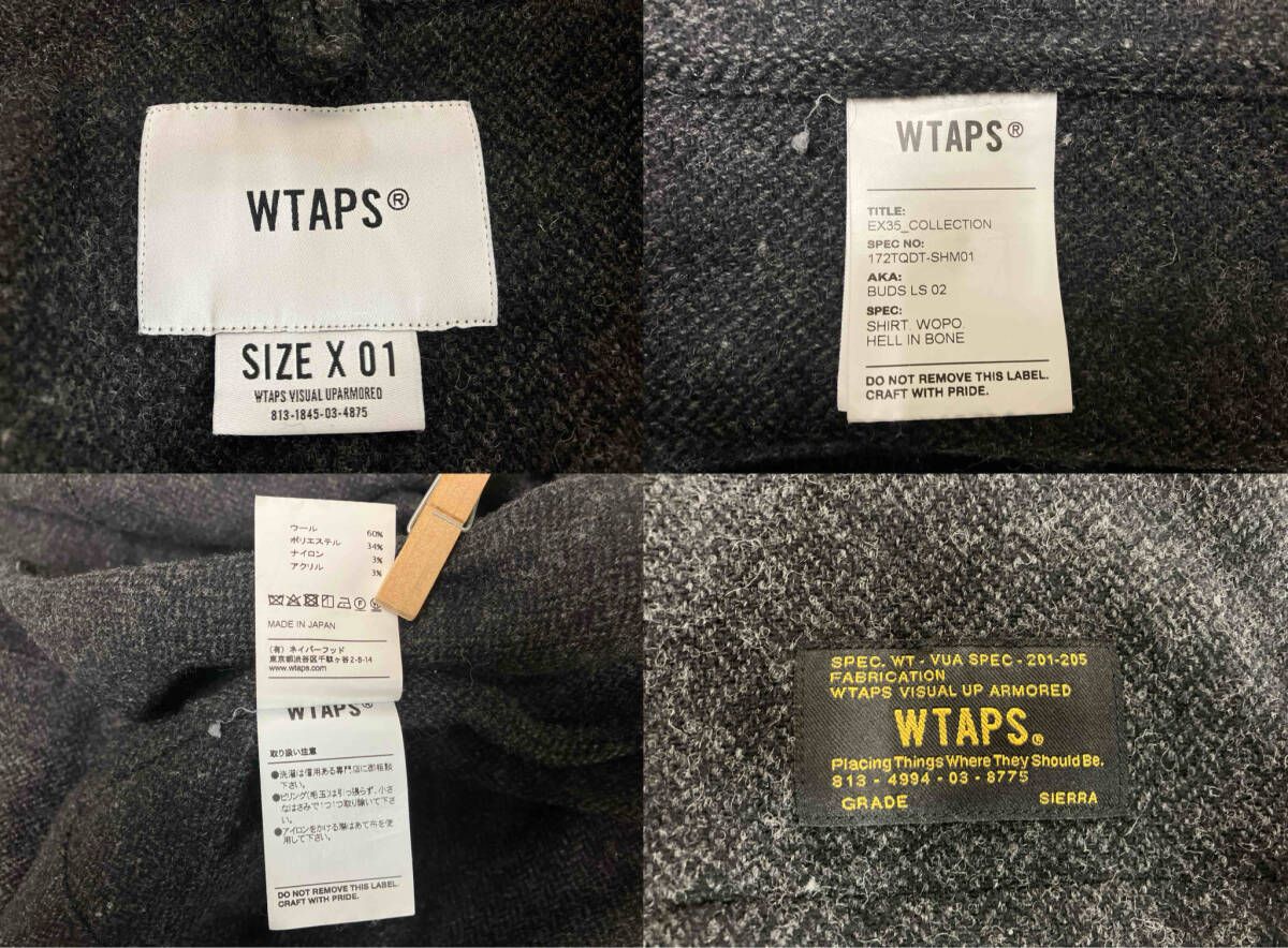 WTAPS ダブルタップス ウールシャツ 長袖シャツ BUDS EX35