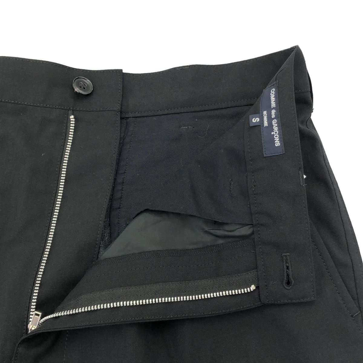  COMME des GARCONS HOMME コムデギャルソンオム 24 SS ウールトロパンツ HM-P 102 ブラック S その他 パンツ