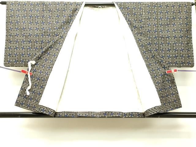 平和屋着物○希少 本場大島紬 龍郷絣 秋名バラ 羽織・道中着セット