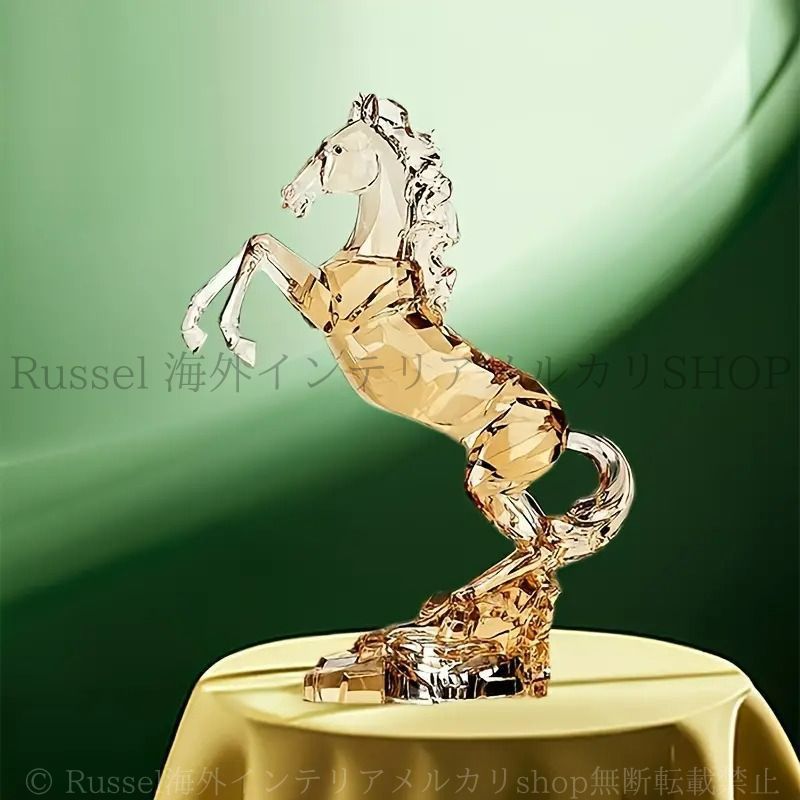 置物 馬 オブジェ ホース 樹脂 クリア うま アニマル 透明 フィギュア