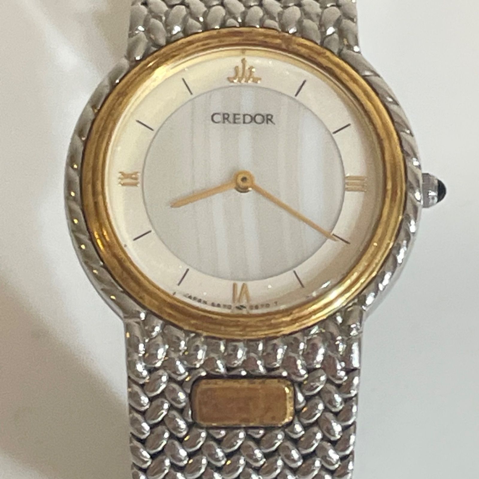 セイコークレドール SEIKO CREDOR 18K ベゼル 腕時計（電池交換済-