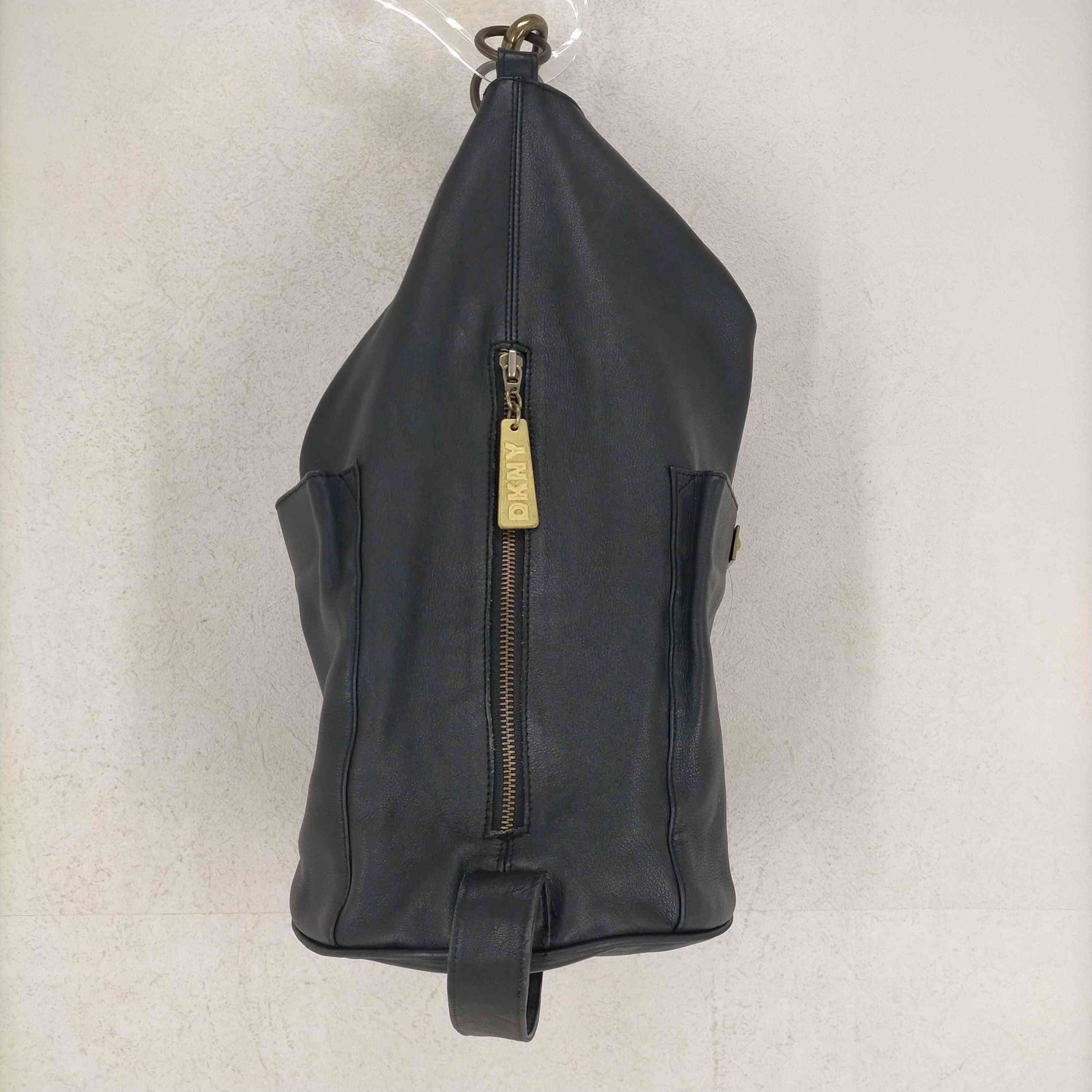 ダナキャランニューヨーク DKNY 90S レザー巾着ショルダーバッグ 