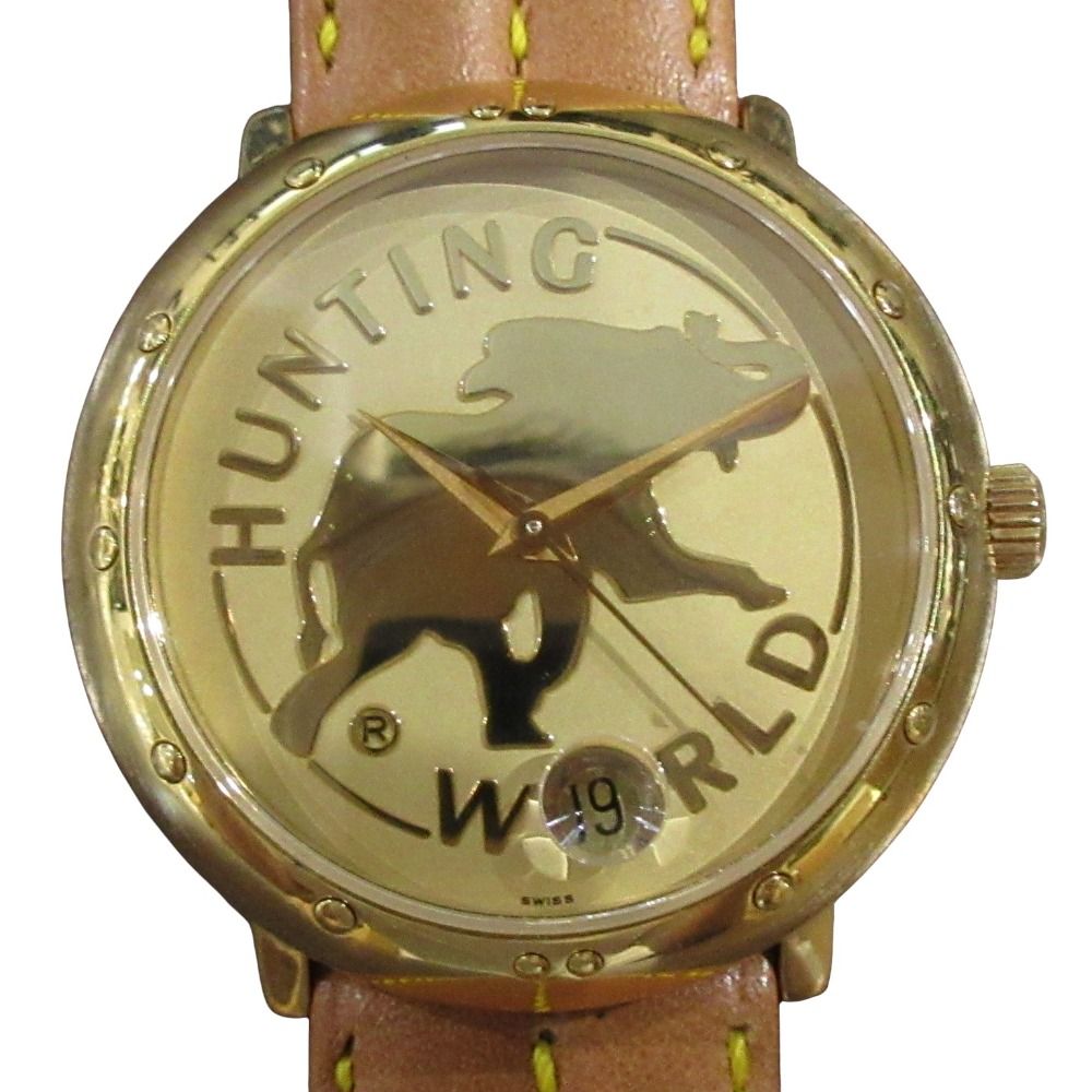 HUNTING WORLD 腕時計 自動巻き ゴールドカラー 時計 HUNTING HUNTING WORLD 腕時計 自動巻き ゴールドカラー 時計 HUNTING