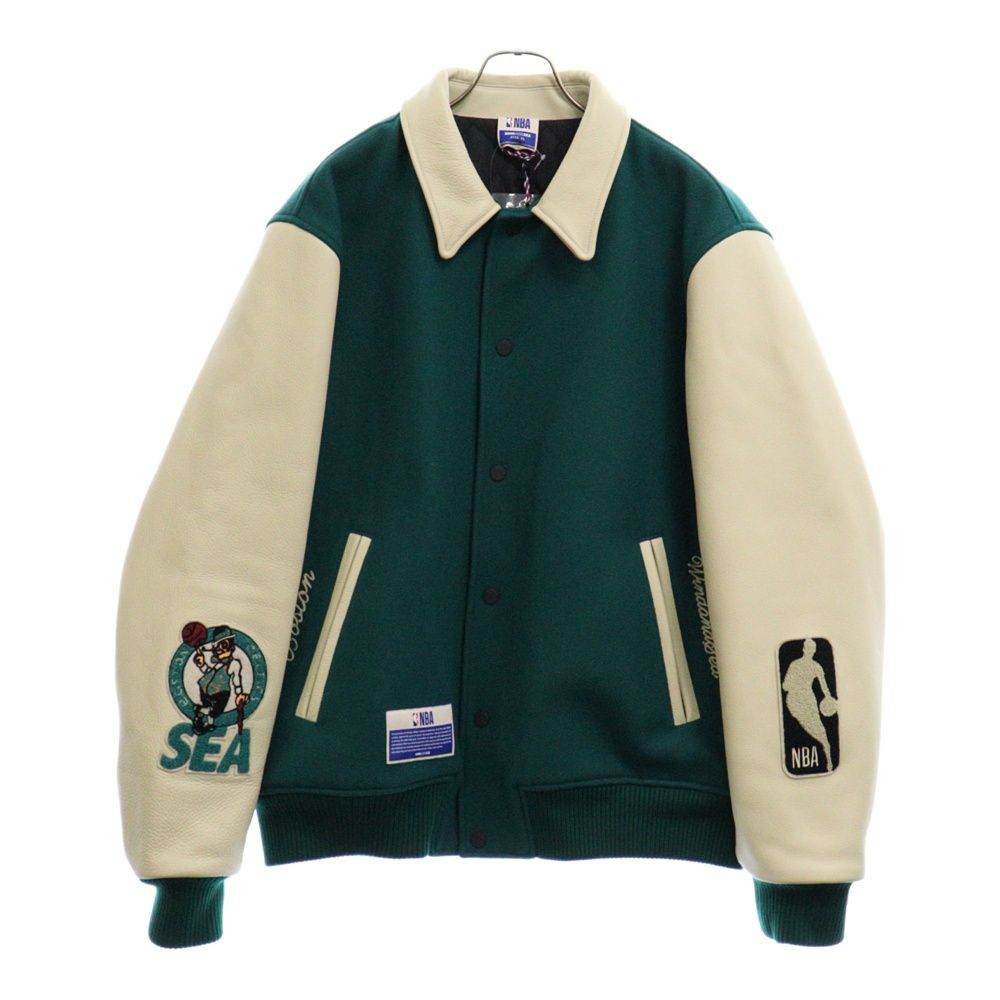 WIND AND SEA×NBAレザー メルトン ジャケット WIND AND SEA (ウィンダンシー) ×NBA Leather Melton Jacket
