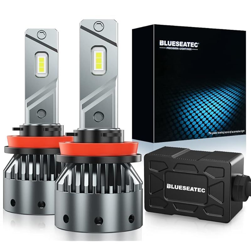 【在庫セール】【新車検対応】BLUESEATEC H8 H16 LEDヘッドライト 爆光 H11 LEDバルブ 20000LM 50W 超高輝度 正規日本製CSPチップ 車検対応 キャンセラー内蔵 12V/24v（ハイブリッド車・EV車対応) 定電流回