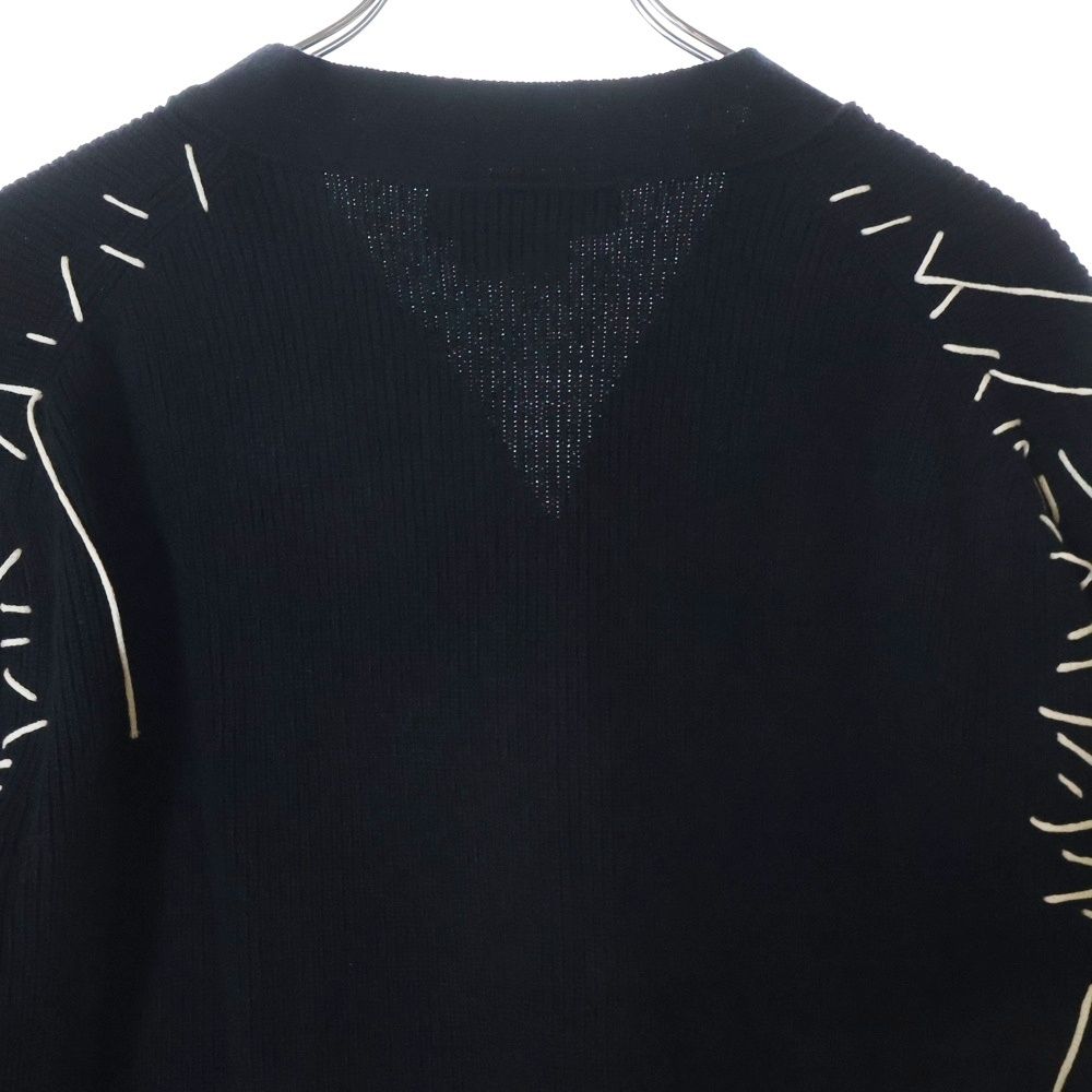 00s コムデギャルソン 切りっぱなし アウトステッチ ニット カーディガン 美品】 COMME des GARCONS HOMME DEUX / コムデギャルソンオム