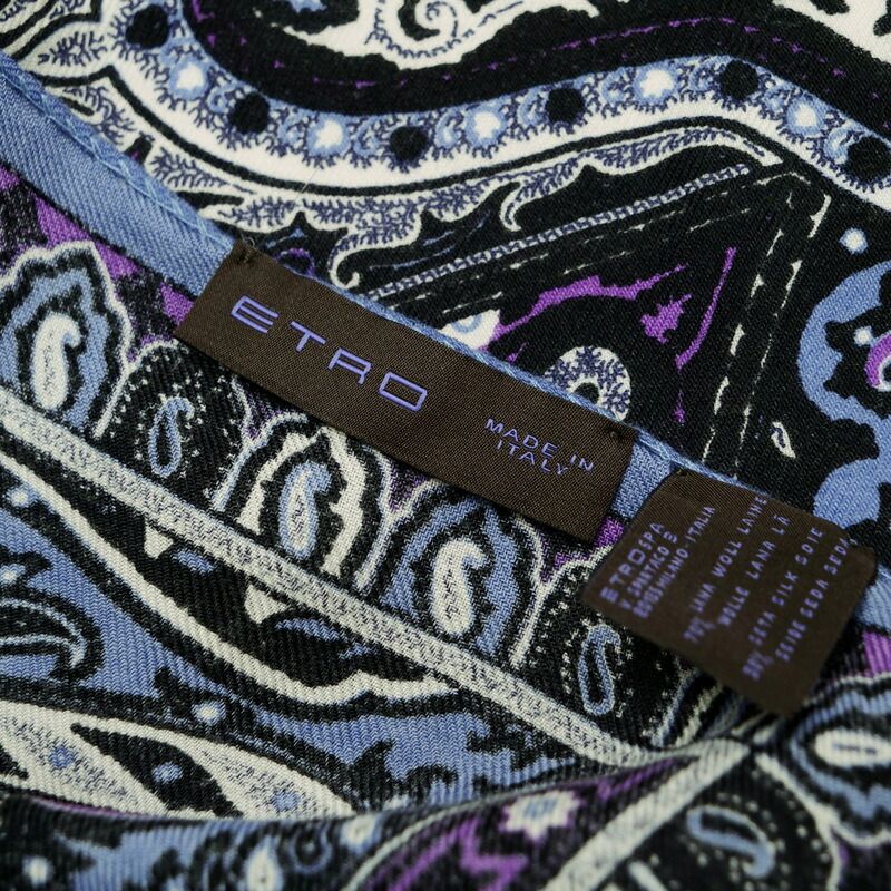 □美品□ETRO エトロ シルク ロング スカーフ ストール ショール