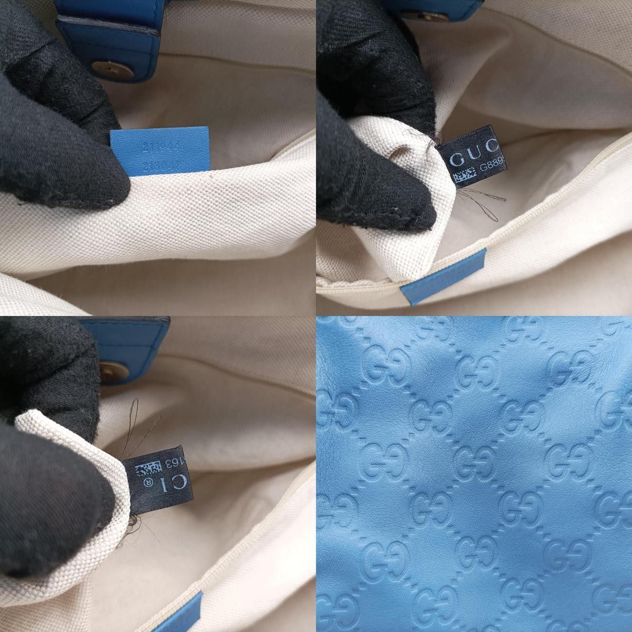 グッチGucciスーキーブルーレザー211944G8895163