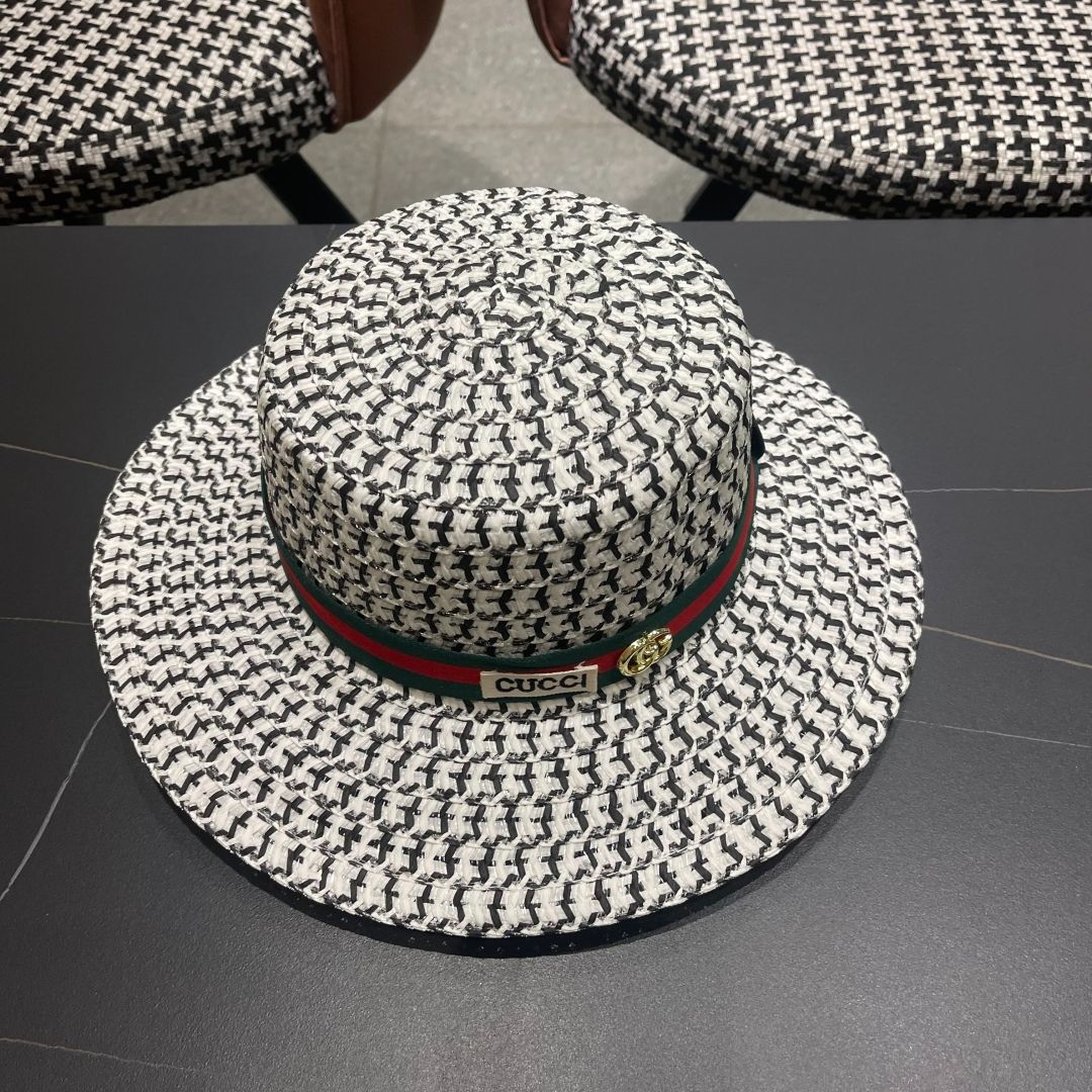 今日特価】GUCCI 2025 新 藪麦わら 日除け帽-3 - メルカリ