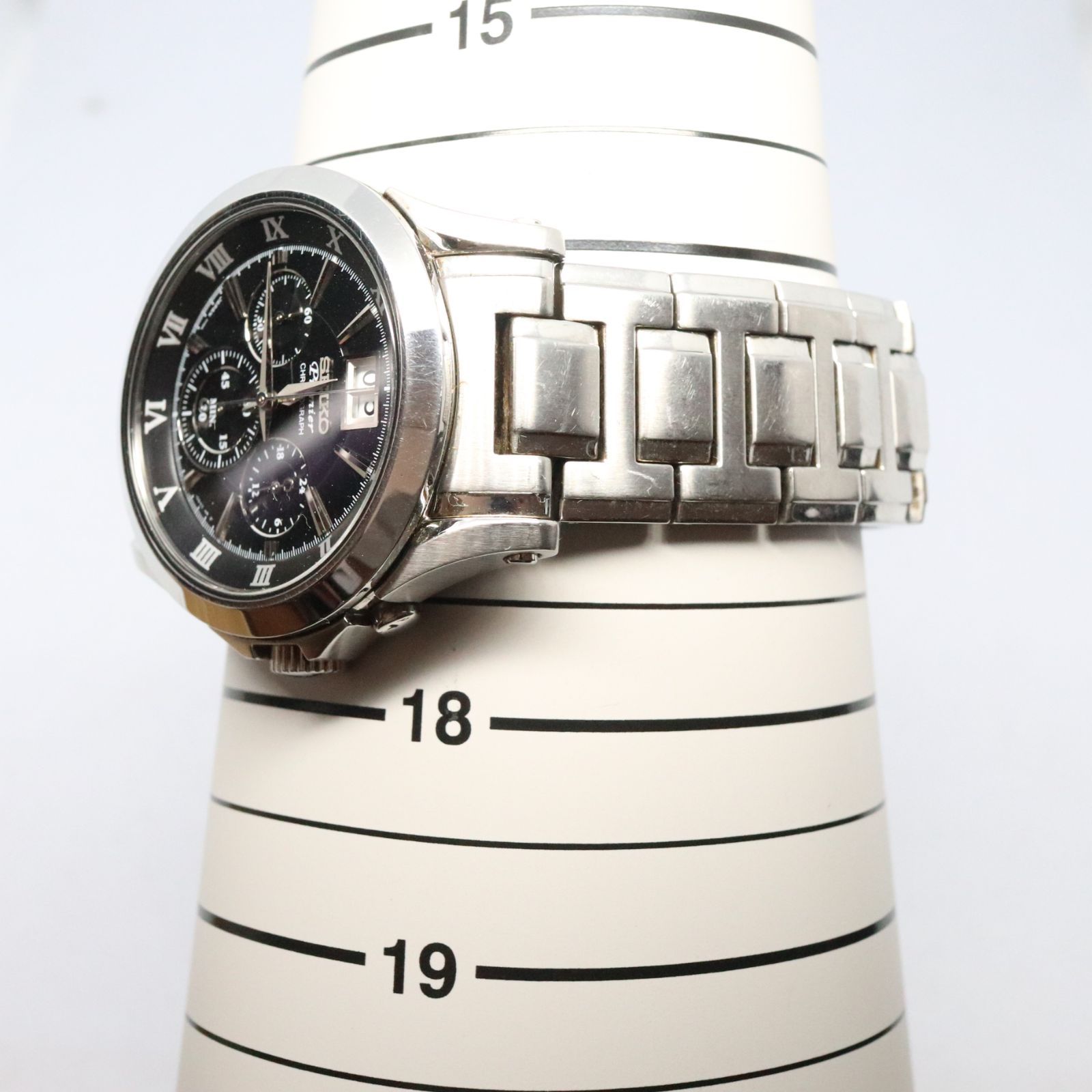 【稼動品】腕時計 セイコー プルミエ SEIKO 新品電池　デイト　シルバー 稼動品】腕時計 セイコー プルミエ SEIKO 新品電池 デイト シルバー