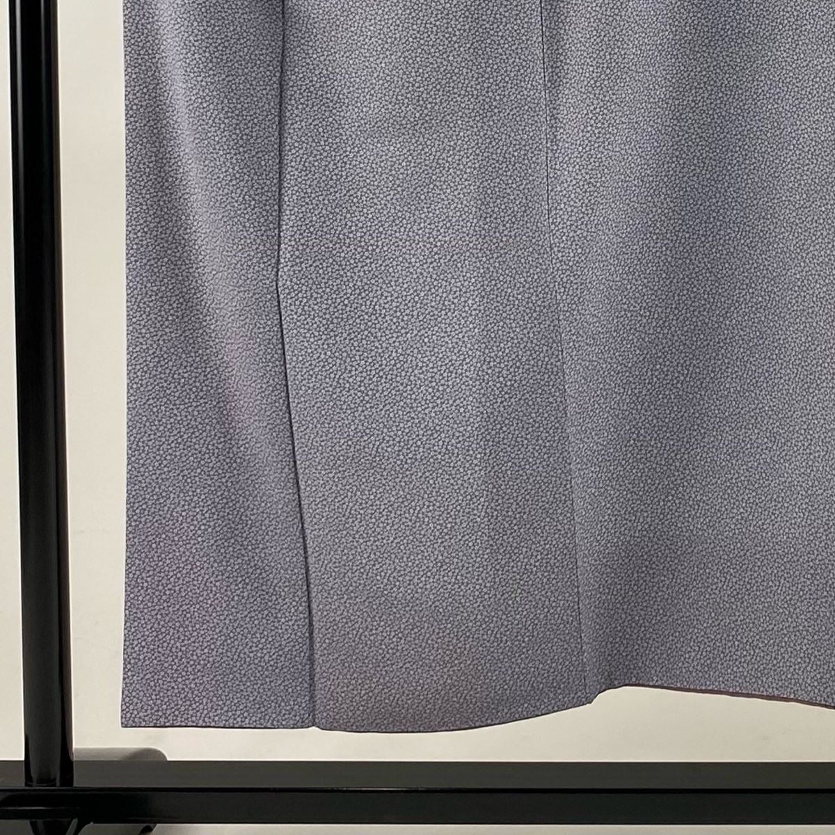 江戸小紋 身丈152cm 裄丈65.5cm M 袷 小花 紫 正絹 秀品