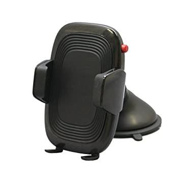 【中古】 ミラリード MIRAREED スマートフォンホルダー 吸盤固定タイプ ブラック iPhone6plus対応 360度u0026 3D角度調整 洗って繰り返し使えるゲル状吸盤で