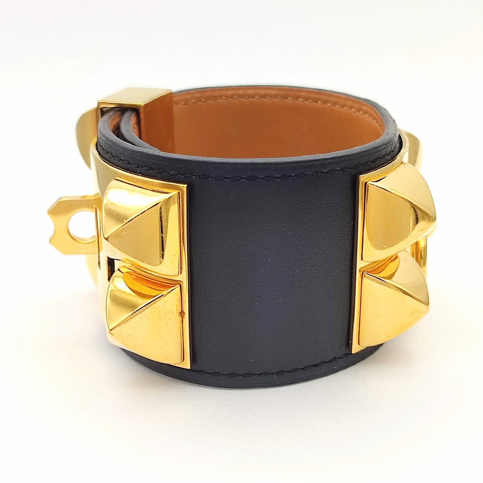HERMES コリエドシアン　ブラック×ゴールド エルメスコリエドシアン 黒 ゴールド金具 X刻印(2016年頃)刻印
