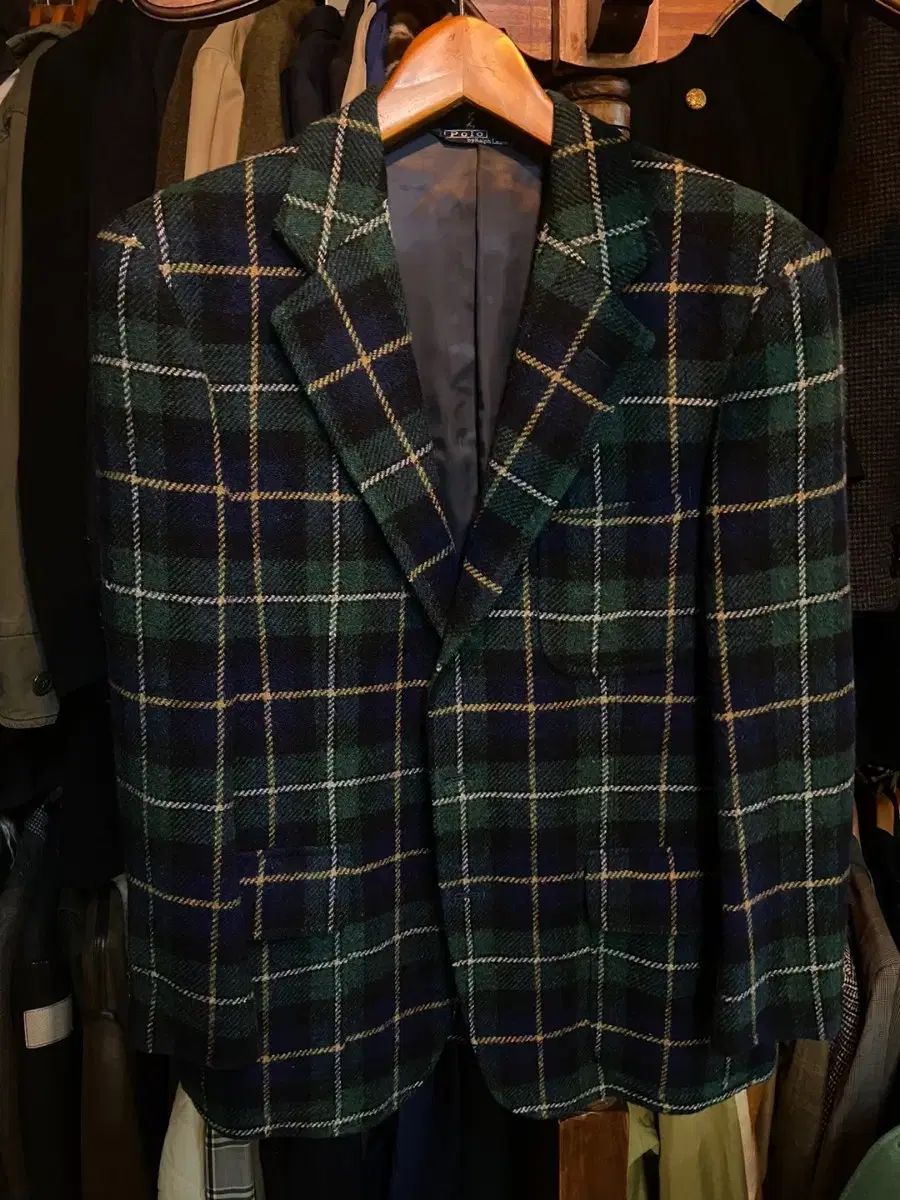 Polo ポロ Ralph Lauren(ラルフローレン) ブラックウォッチ ツイード ジャケット 100 105