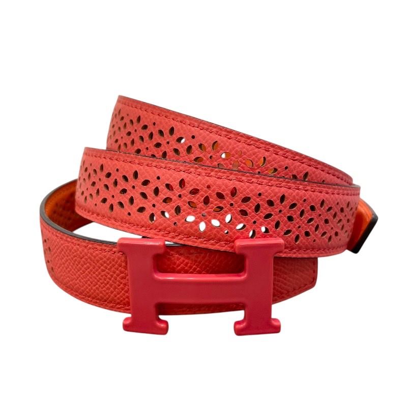 エルメス HERMES ミニコンスタンスベルト 85cm U刻 テキサス|オレンジ エプソン|スイフト レディース ベルト