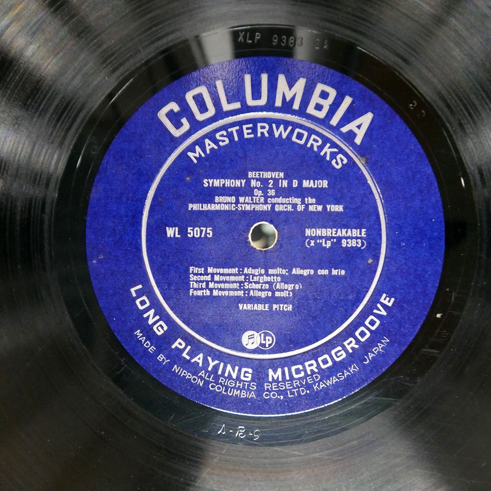 ベートーヴェン Columbia SYMPHONY No,2 SPレコード4枚組 ベートーヴェン Columbia SYMPHONY No,2 SPレコード4枚組