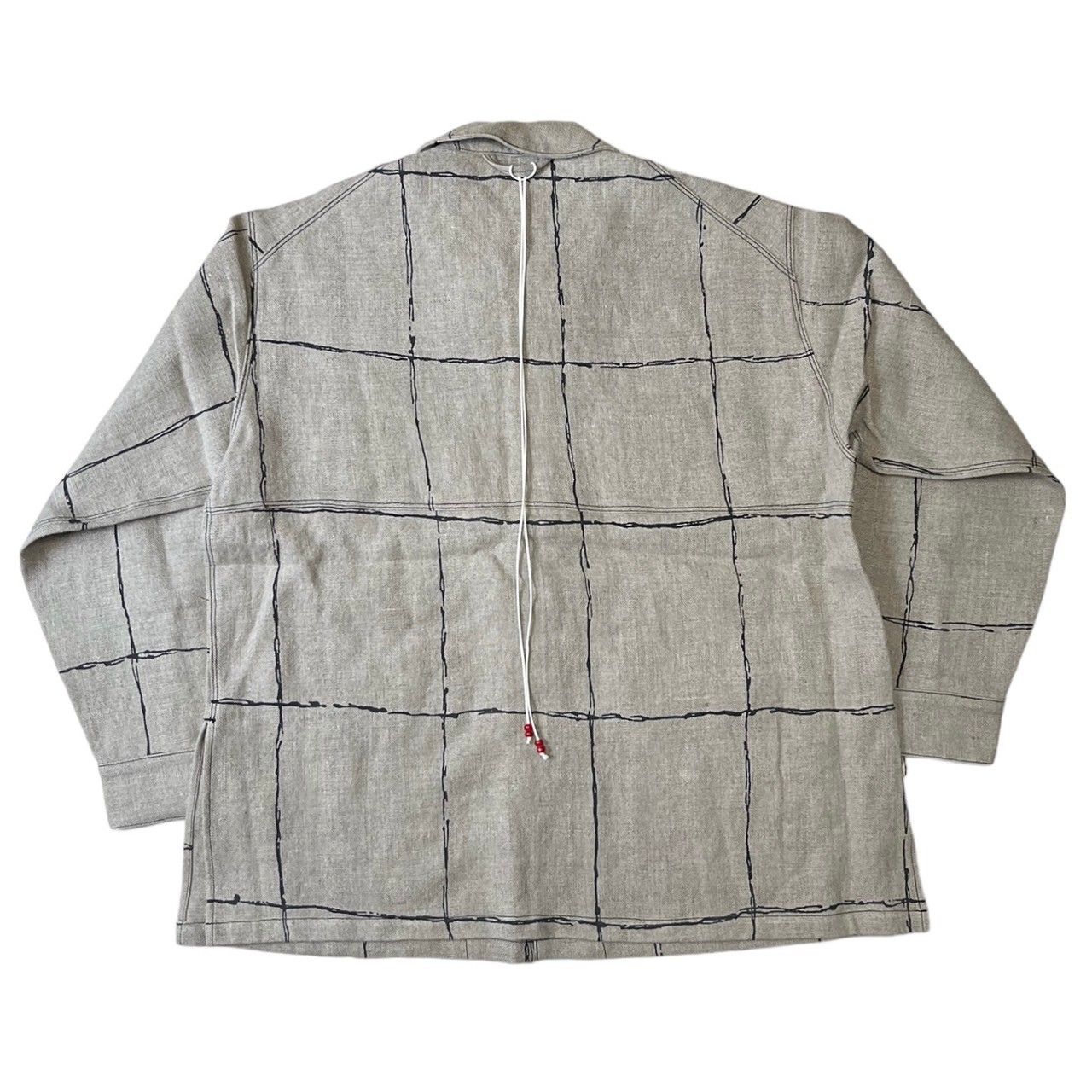 ANCELLM アンセルム 22SS DRAWING CHECK LINEN COVERALL チェックリネンカバーオールジャケット  ANC-JK01-A