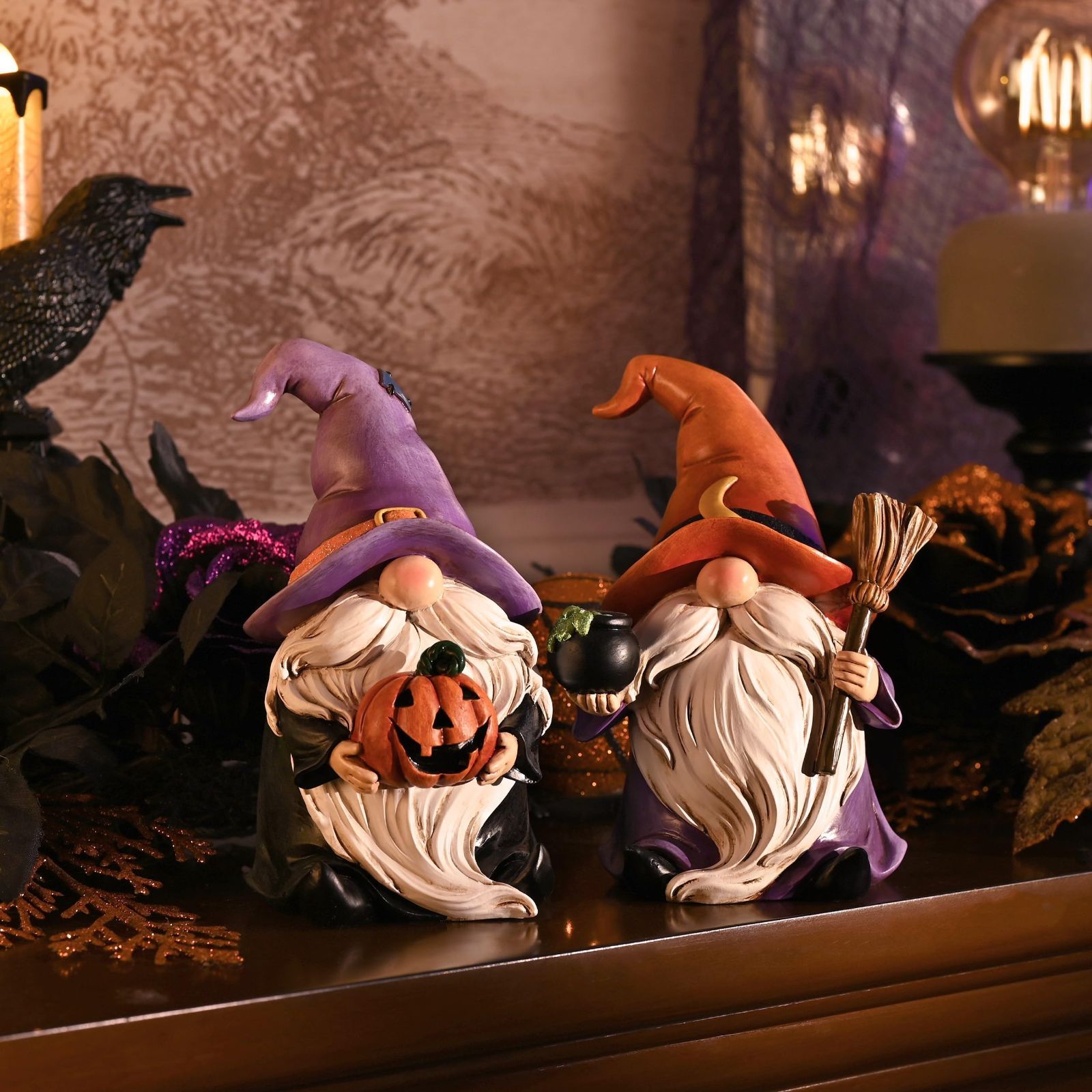 2025年 売切注意 ハロウィン置物 大地の妖精ノーム 2個セット 飾り 置物 オブジェ オーナメント 玄関 ハロウィン 卓上置物 装飾 小物 Madelyn 飾り パーティー デコレーション Valery ハロウィン グッズ 9cm